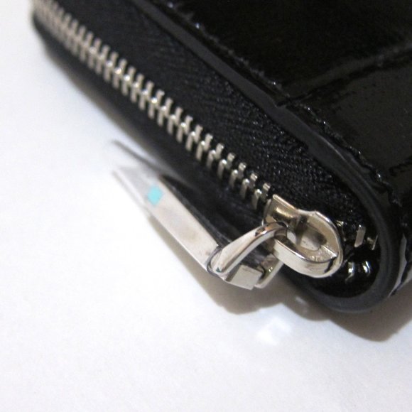 Zip Card Case In Patent Leather Wallet - Picture 5 of 6